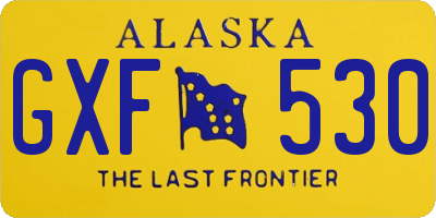 AK license plate GXF530