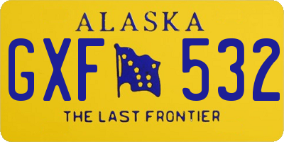 AK license plate GXF532