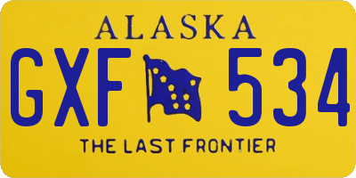 AK license plate GXF534