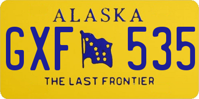 AK license plate GXF535