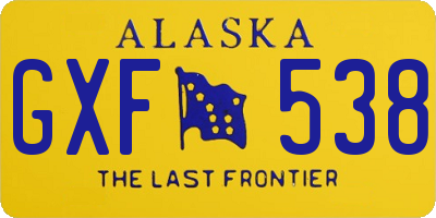 AK license plate GXF538