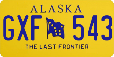 AK license plate GXF543