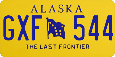 AK license plate GXF544