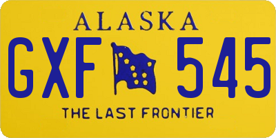 AK license plate GXF545