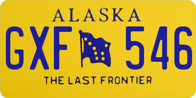 AK license plate GXF546