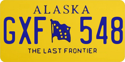 AK license plate GXF548