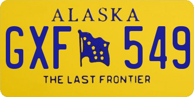 AK license plate GXF549
