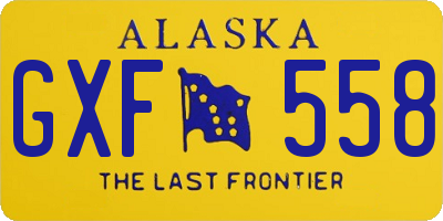 AK license plate GXF558