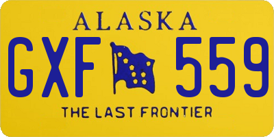 AK license plate GXF559