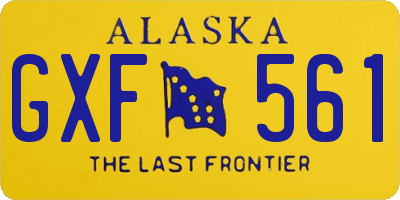 AK license plate GXF561