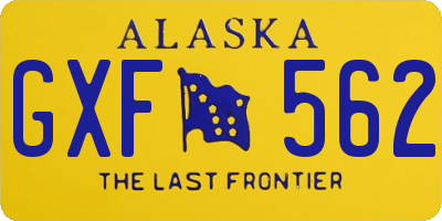 AK license plate GXF562