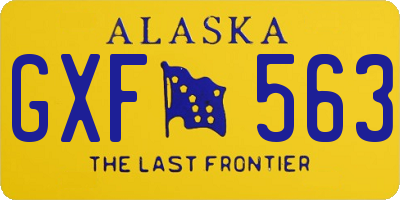 AK license plate GXF563