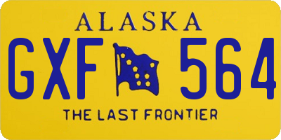 AK license plate GXF564