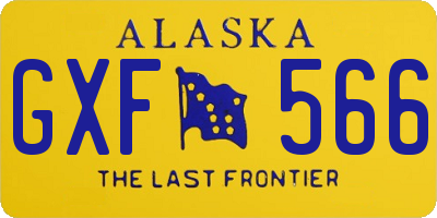 AK license plate GXF566