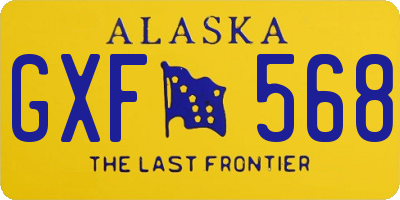 AK license plate GXF568