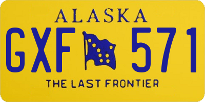 AK license plate GXF571