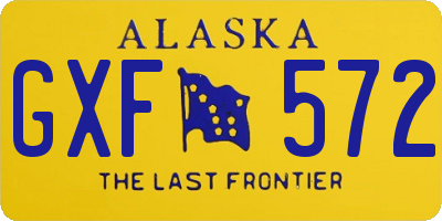 AK license plate GXF572