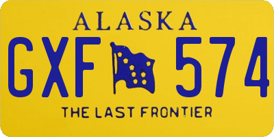 AK license plate GXF574