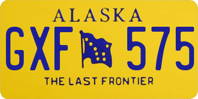 AK license plate GXF575