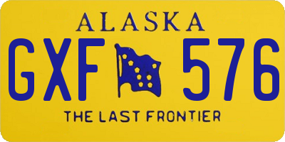 AK license plate GXF576