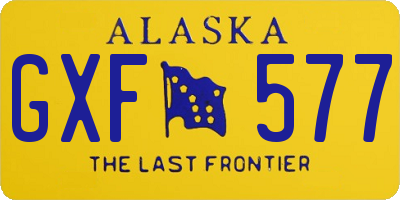 AK license plate GXF577