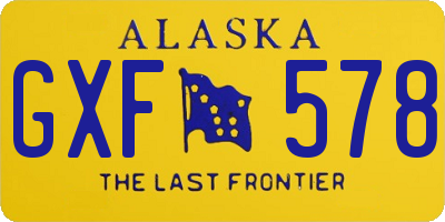 AK license plate GXF578