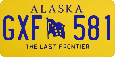 AK license plate GXF581