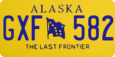 AK license plate GXF582