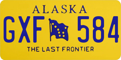 AK license plate GXF584