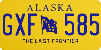 AK license plate GXF585