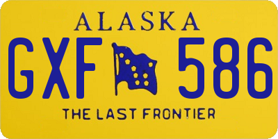 AK license plate GXF586