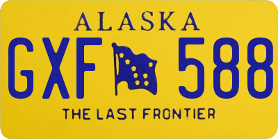 AK license plate GXF588