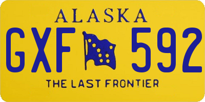 AK license plate GXF592