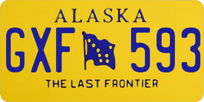 AK license plate GXF593