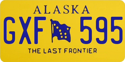 AK license plate GXF595