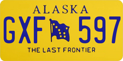 AK license plate GXF597