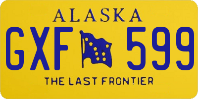 AK license plate GXF599