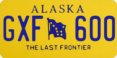 AK license plate GXF600