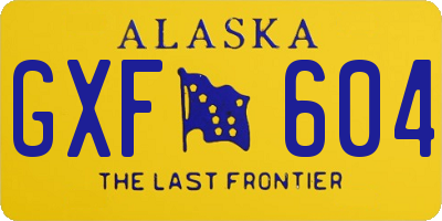 AK license plate GXF604