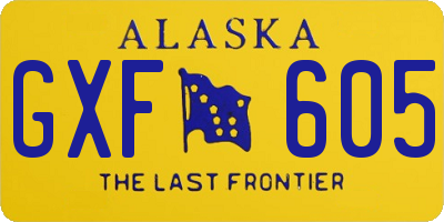 AK license plate GXF605