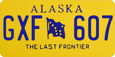 AK license plate GXF607