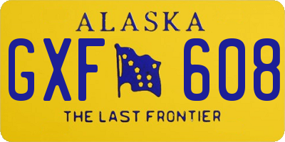 AK license plate GXF608