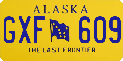 AK license plate GXF609