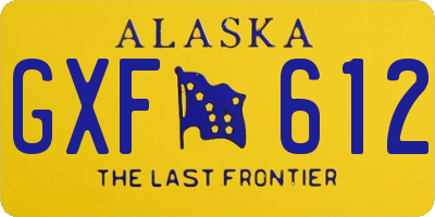 AK license plate GXF612