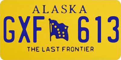 AK license plate GXF613