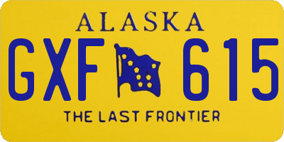 AK license plate GXF615