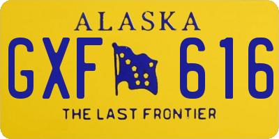 AK license plate GXF616