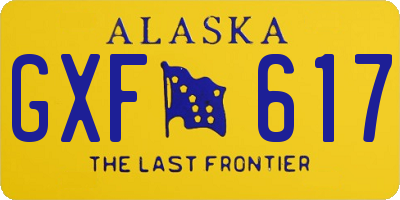 AK license plate GXF617