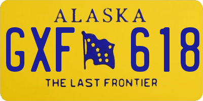 AK license plate GXF618