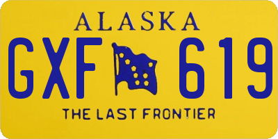 AK license plate GXF619